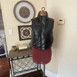 Ci Sono Black Women's Puffer Vest